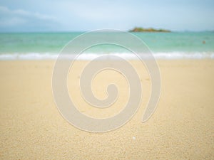 Tropical Idyllic ocean Blue sky and beautiful Beach in vacatio