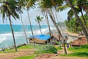 Tropical Indian village in Varkala, Kerala, India