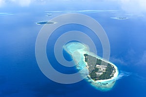 Tropical Island Aerial view