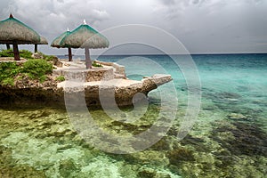 Tropical island beach landscape