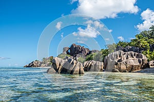 Tropical island beach, Source dâ€™argent, La Digue, Seychelles