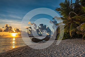 Tropical island beach, Source dâ€™argent, La Digue, Seychelles