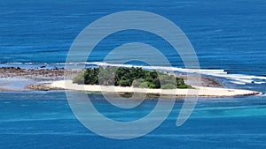 Tropical Island and blue sea in Mindanao, Philippines.