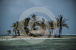 Tropical island with cabana, Travel