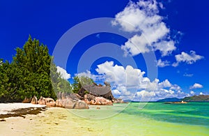 Tropical island Curieuse at Seychelles
