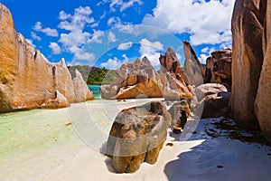 Tropical island Curieuse at Seychelles