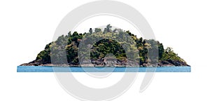 Tropical island isolated on white