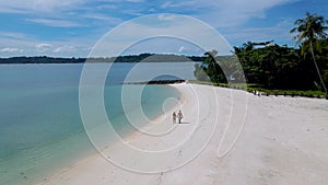 Tropical Island Koh Kham Trat Thailand, aerial view of tropical island near Koh Mak Thailand