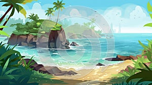 Tropical Island Landscape