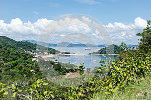 Tropical island landscape in Panama