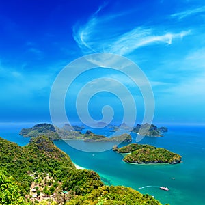 Tropical island nature, Thailand sea archipelago photo