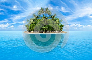 Tropical island in ocean