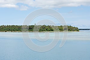 Tropical island with palm trees in Tonga