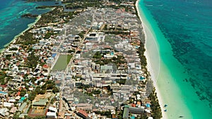 Tropical island with sandy beach, Boracay, Philippines