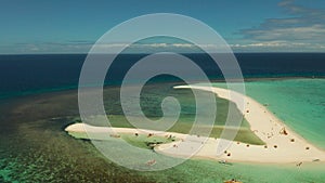 Tropical island with sandy beach. Camiguin, Philippines