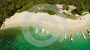 Tropical island with sandy beach. El nido, Philippines