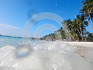 Tropical island whitesand boracay