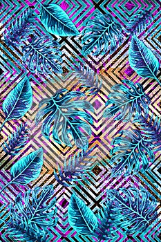 Tropical IX - abstract geometric design