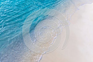 Tropical lagoon closeup. Turquoise sea water, calm wave splash. idyllic peaceful nature background concept