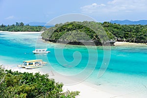 Tropical lagoon island paradise of Okinawa