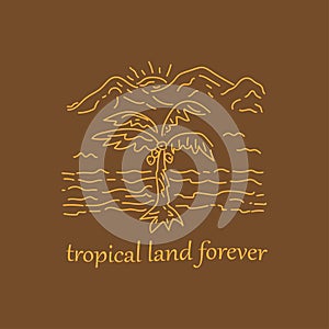 Tropical land t-shirt design