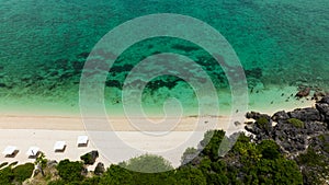 Tropical landscape with a beautiful beach.