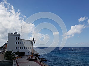 tropical landscape in Cozumel island, Mexico