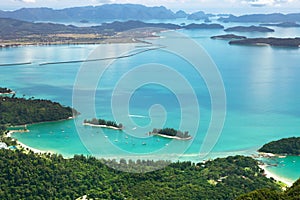 Tropical landscape of Langkawi seashore