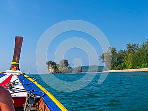 Tropical landscape. Railay beach, Krabi, Thailand