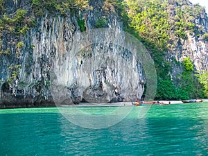 Tropical landscape. Railay beach, Krabi, Thailand