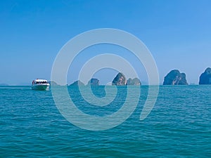 Tropical landscape. Railay beach, Krabi, Thailand