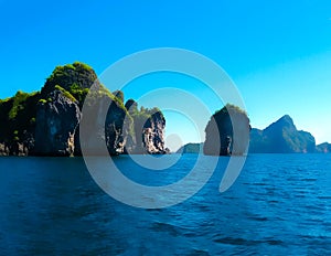 Tropical landscape. Railay beach, Krabi, Thailand