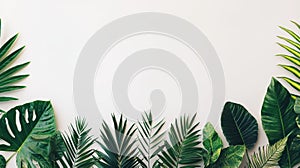 Tropical Leaf Arrangement on a Neutral Background