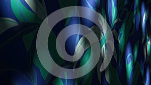 Tropical Leaf Pattern with Dramatic Light and Shadow