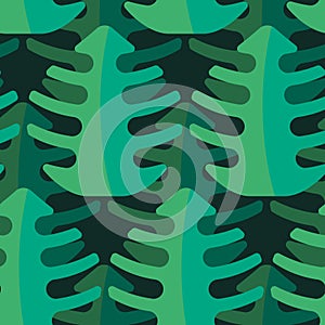 tropical leaf seamless pattern. jungle tropical ornament. Abstract green background for fabric