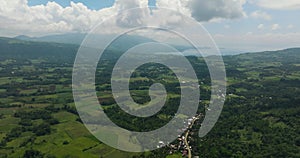 Tropical Mountain with farmland in Mindanao.