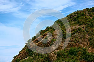 Tropical Mountains Detailed Landscape Green Ascend