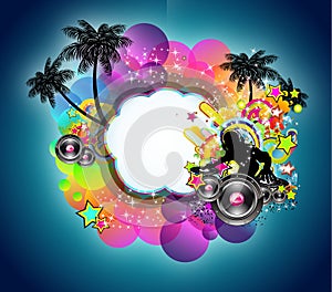 Tropical Music and Latin Disco Background