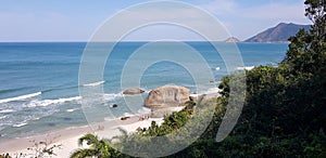 Tropical nudist beach in Rio de Janeiro