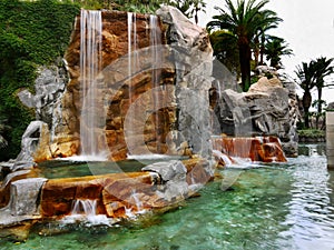 Tropical oasis waterfall