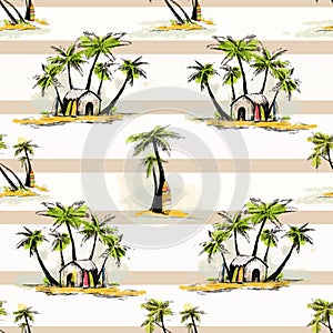 Tropical palm pattern