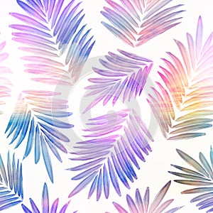 Tropical Palm Sunset Pastel Print
