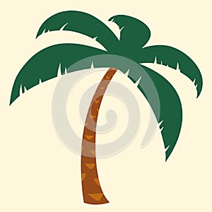 Tropical palm tree illustration