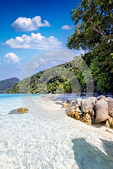 A tropical paradise beach at the remote Surin islands
