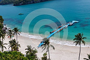 tropical paradise,Bird eye view of Angthong national marine park, koh Samui,Thailand.