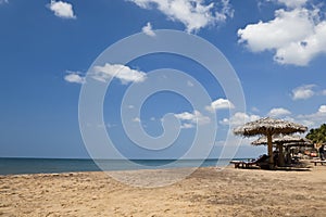 Tropical paradise idyllic beach. Sri Lanka