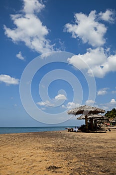 Tropical paradise idyllic beach. Sri Lanka