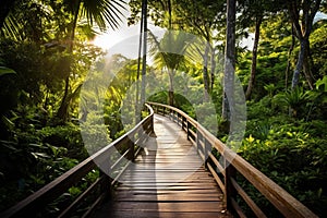 Tropical Paradise: Majestic Hiking Trail amidst Lush Foliage