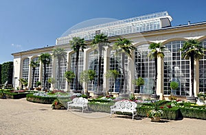 Tropical park and city Kromeriz, Czech republic, Europe