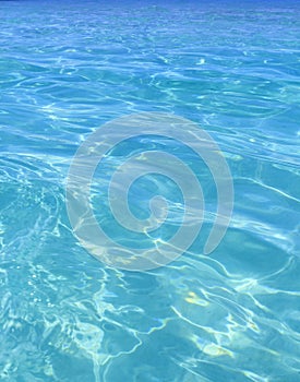 Tropical perfect turquoise beach blue water photo